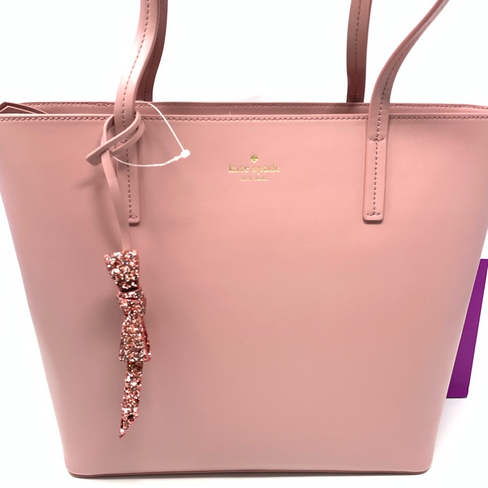 ➕ Kate spade seton drive dusty peony tote glitter - Picture 2 of 7